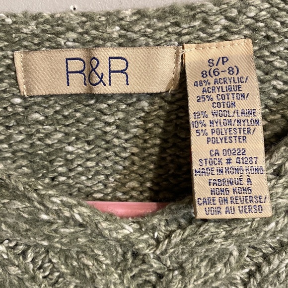 R&R | braided knit green sweater | size S :) - Picture 3 of 5